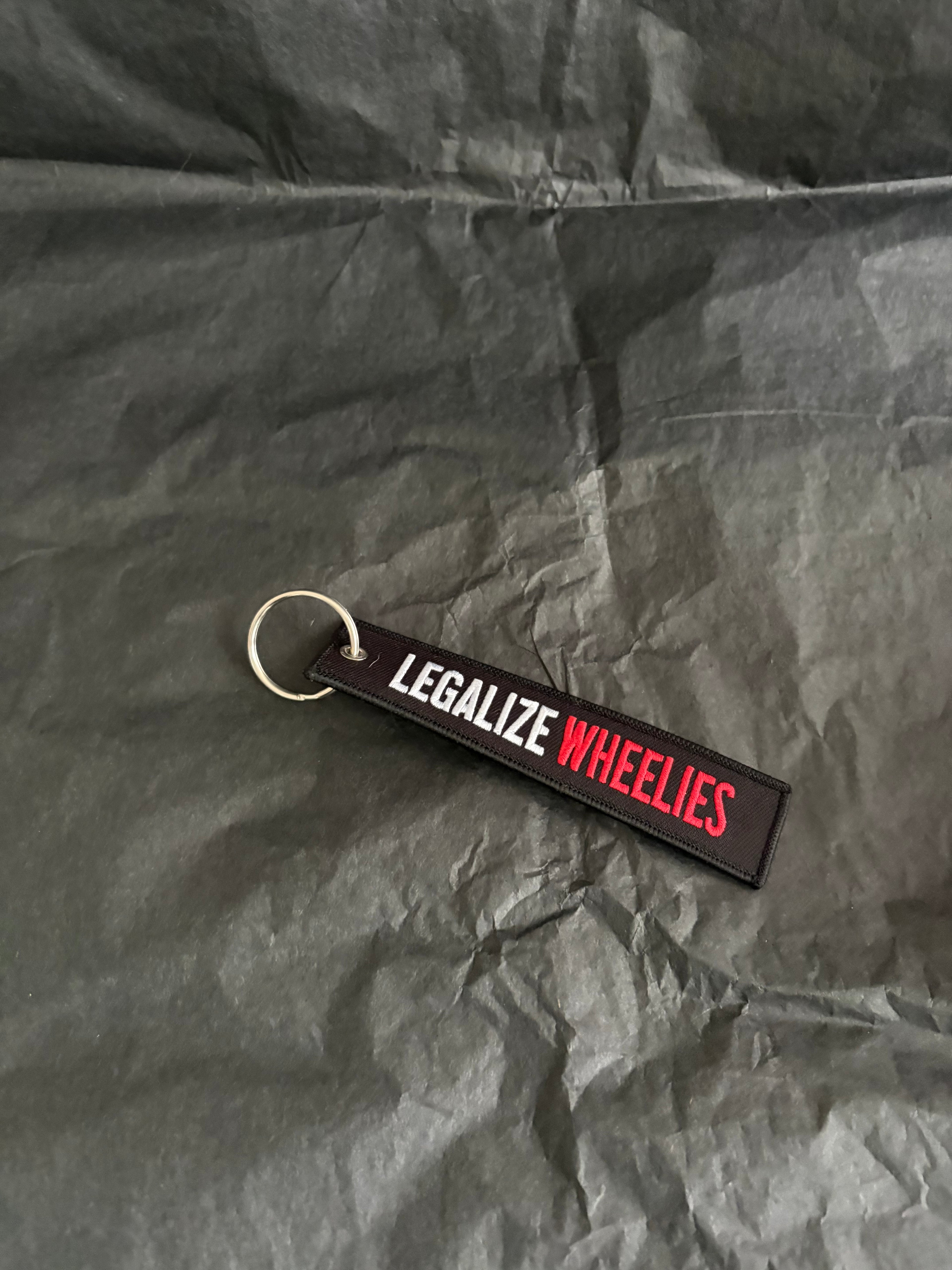 legalize wheelies keychain