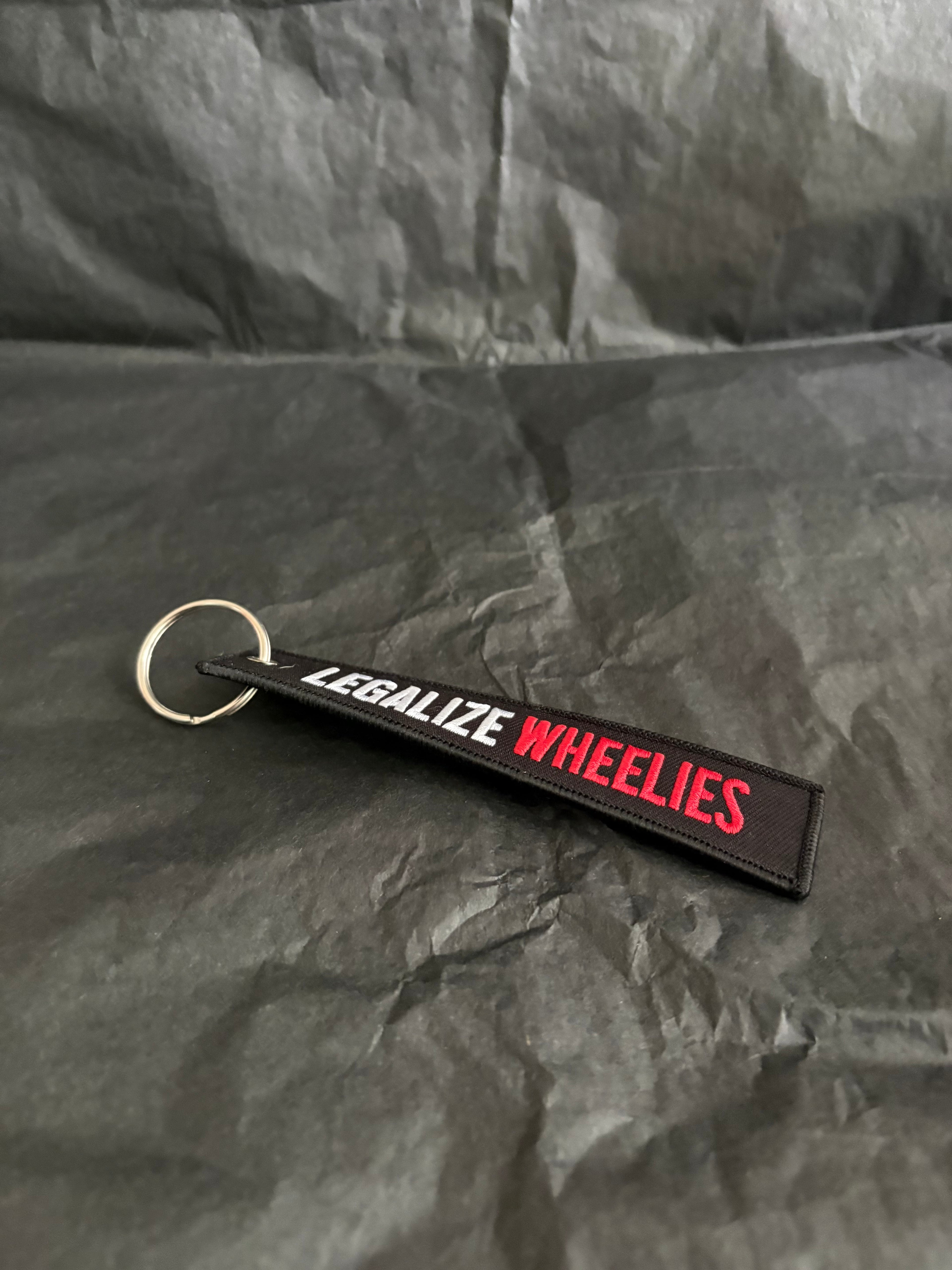 legalize wheelies keychain